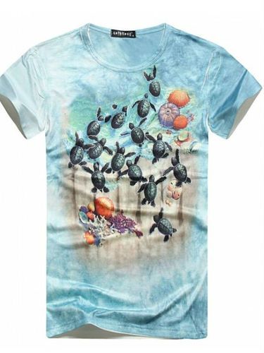 Camiseta com estampa de tartarugas